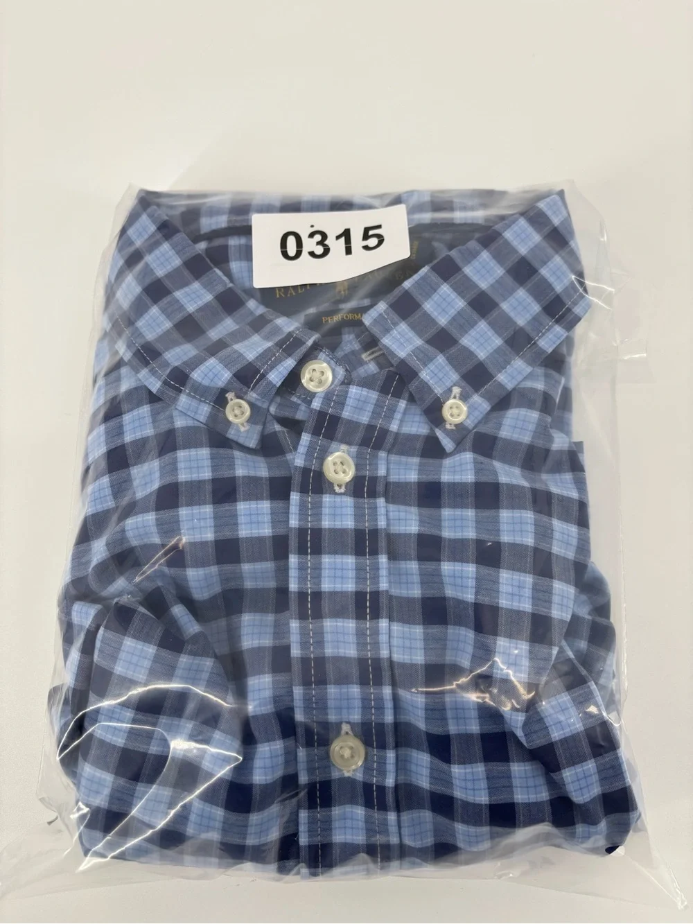 Polo Ralph Lauren Performance Boys XL 18-20 Button Down Shirt Blue Plaid Gingham